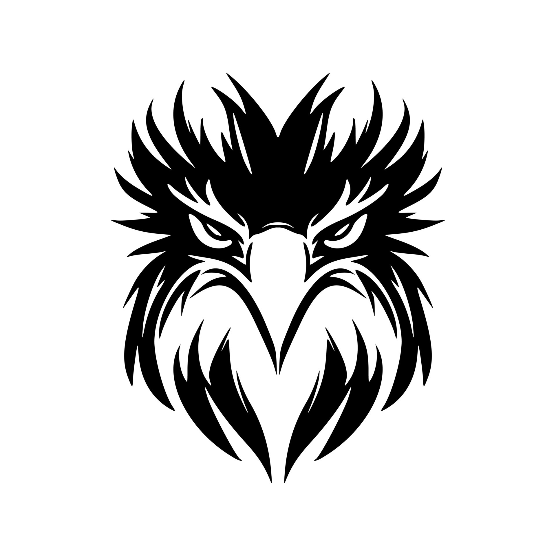 Vector logo with an eagle in black and white. 21395811 Vector Art at