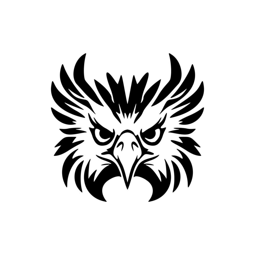 An eagle logo with a black and white vector design. 21395834 Vector Art