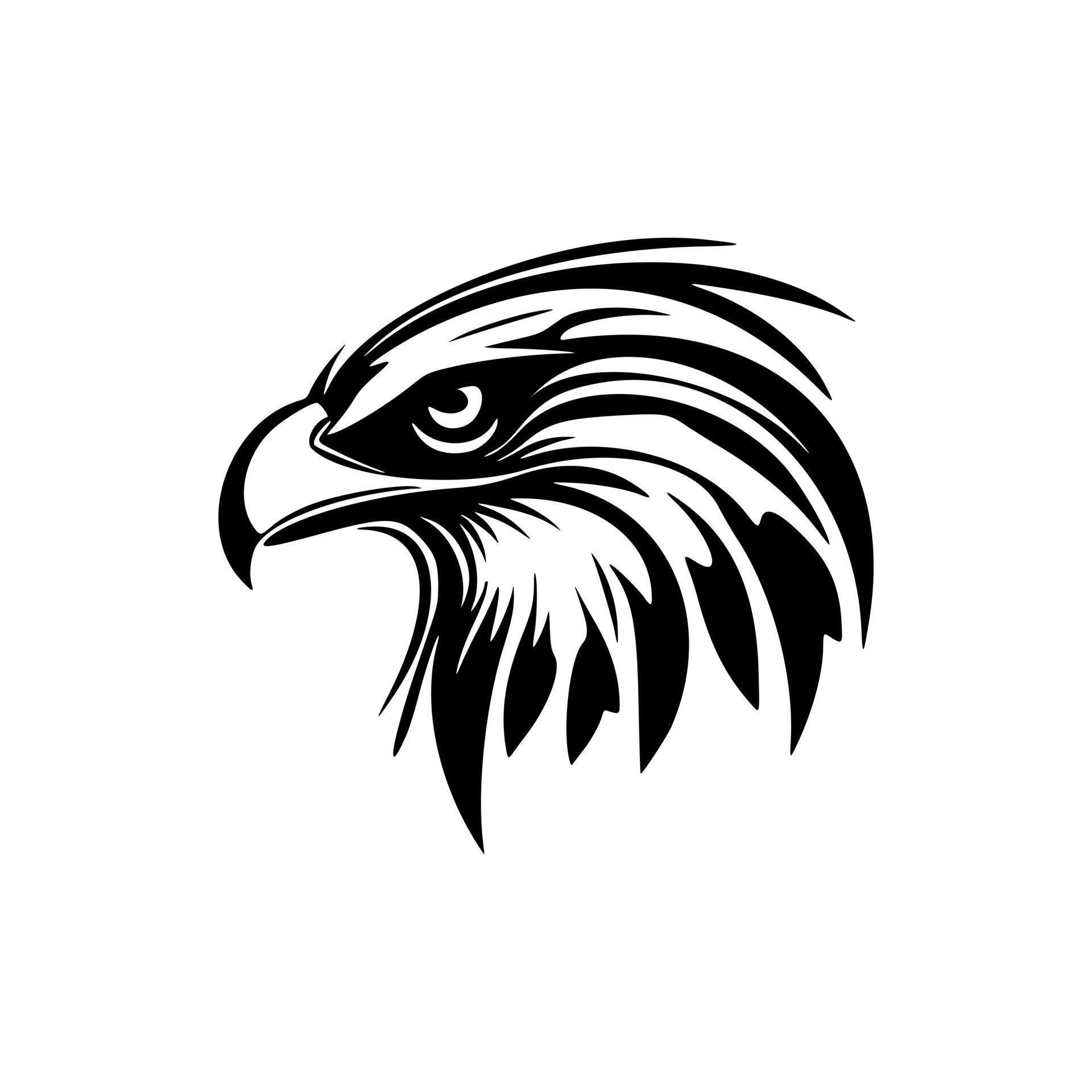 Vector logo with a black and white eagle design. 21395838 Vector Art at