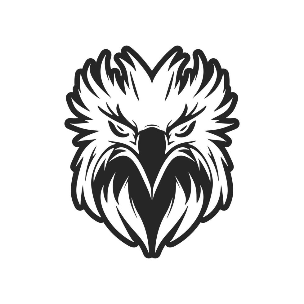 A black and white vector logo featuring an eagle.