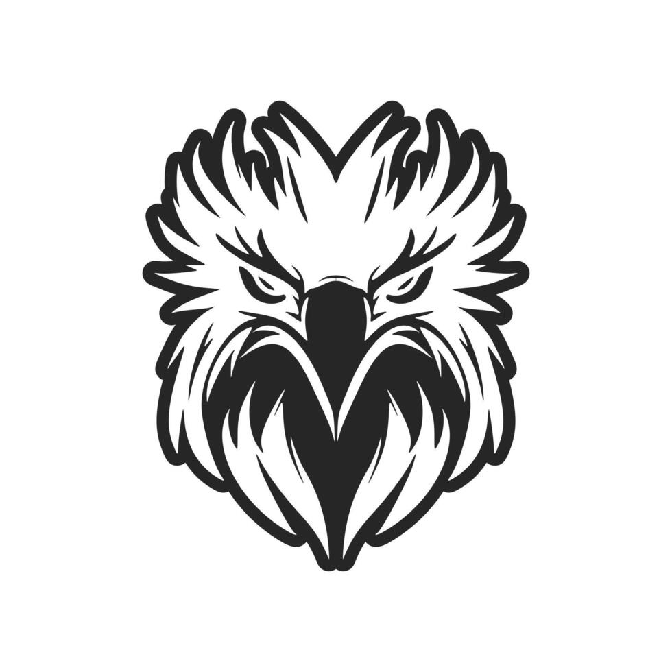 A black and white vector logo featuring an eagle.