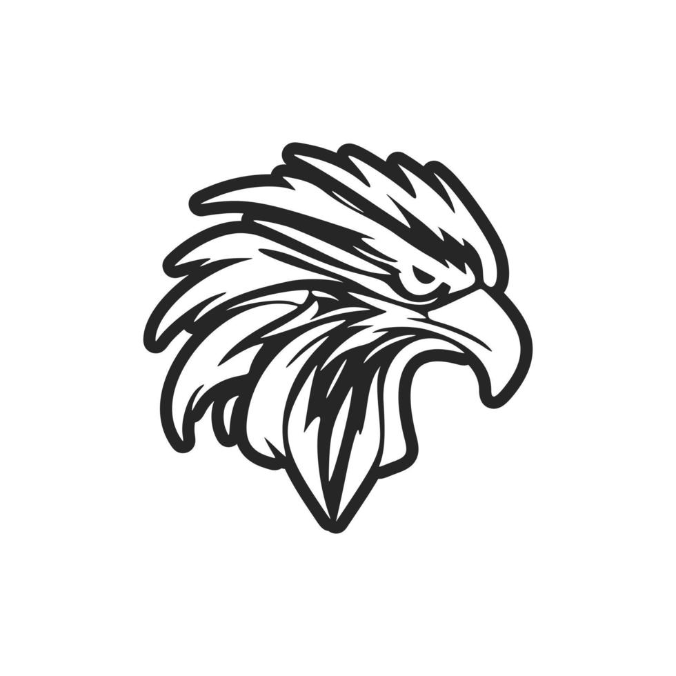 An eagle logo with black and white vectors. vector