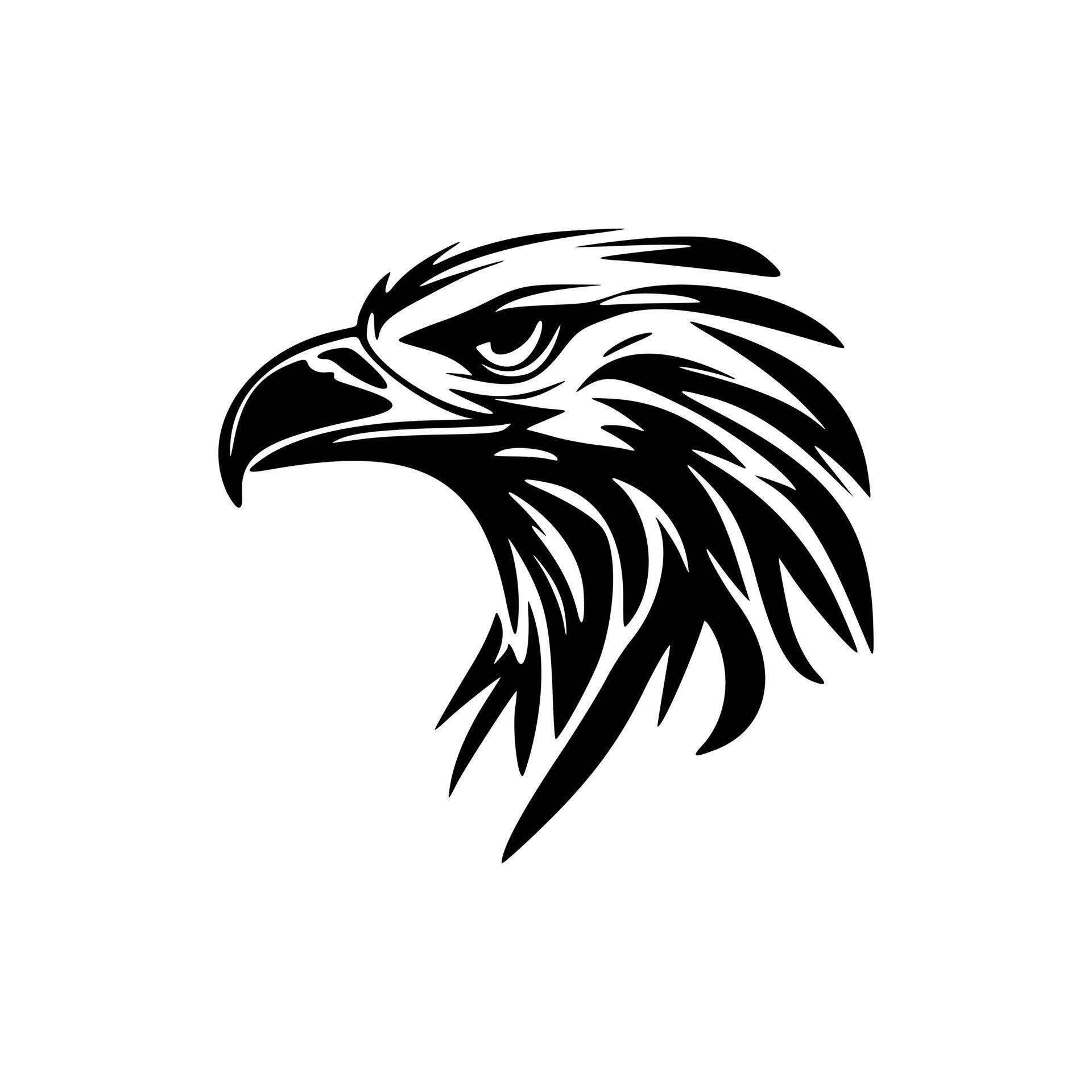 A vector logo of an eagle with black and white colors. 21395897 Vector
