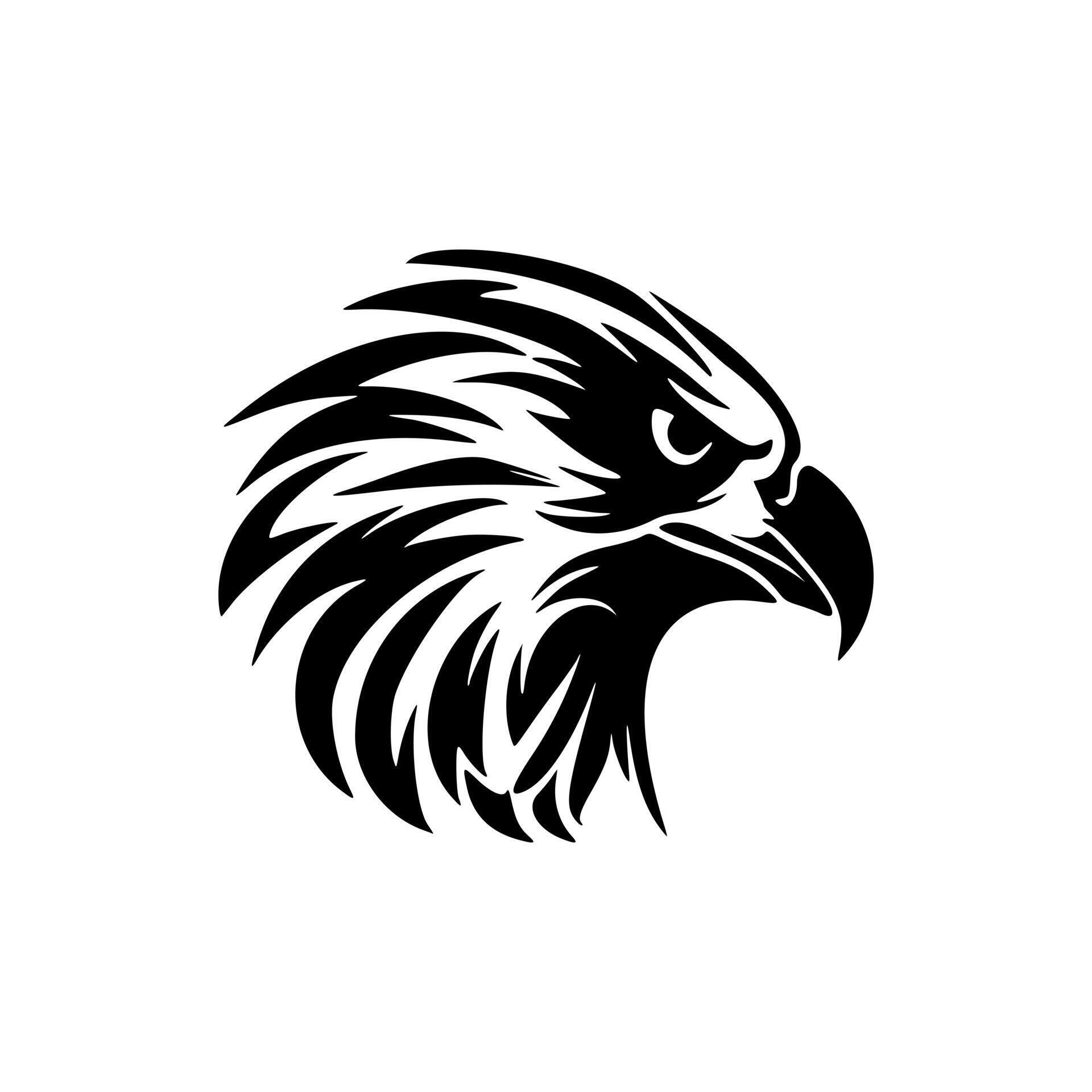 Logo of an eagle in black and white vector format 21395919 Vector Art