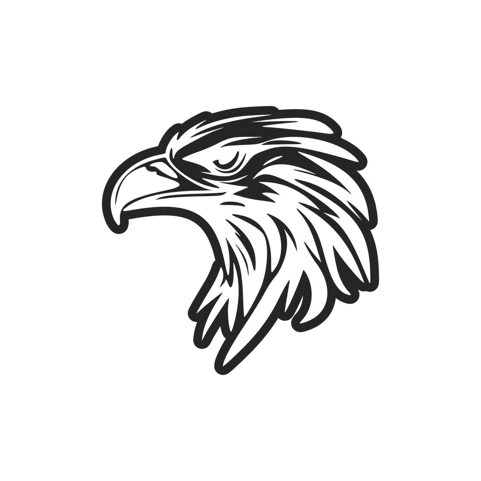 Logo with eagle design featuring a black and white vector. 21395959