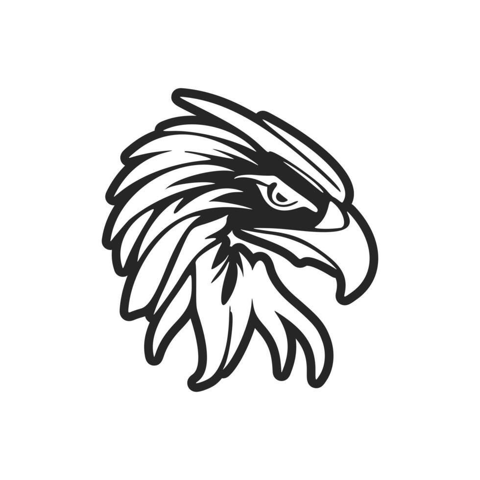 Eagle logo featuring black and white vector artwork. 21396005 Vector