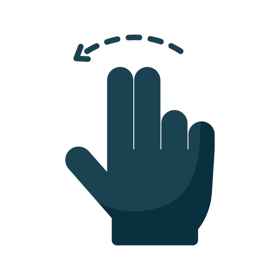 hand swipe left symbol vector