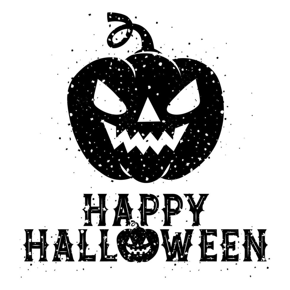 happy halloween text vector