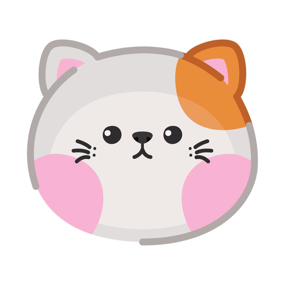 cat face design vector