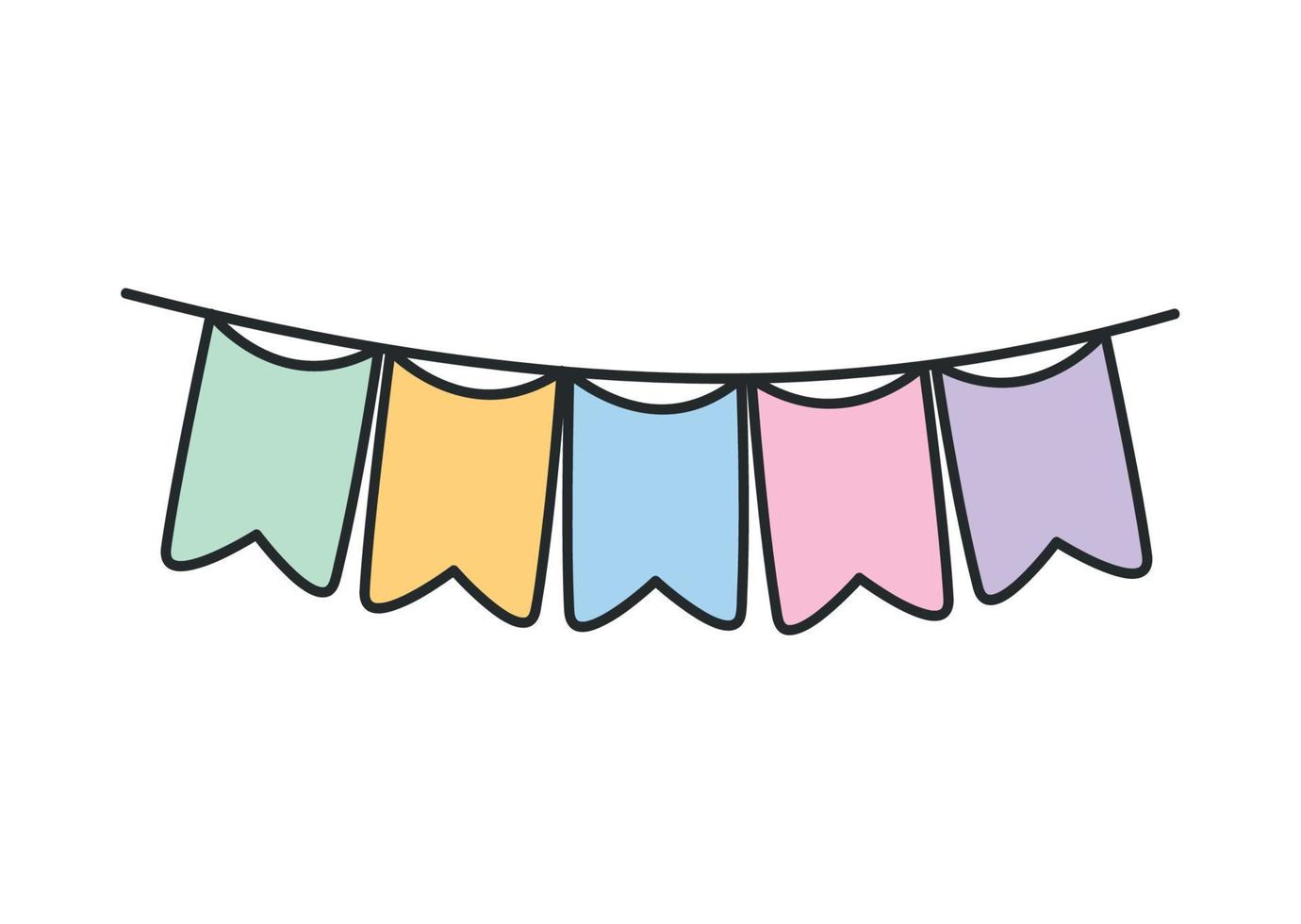 square garland illustration vector