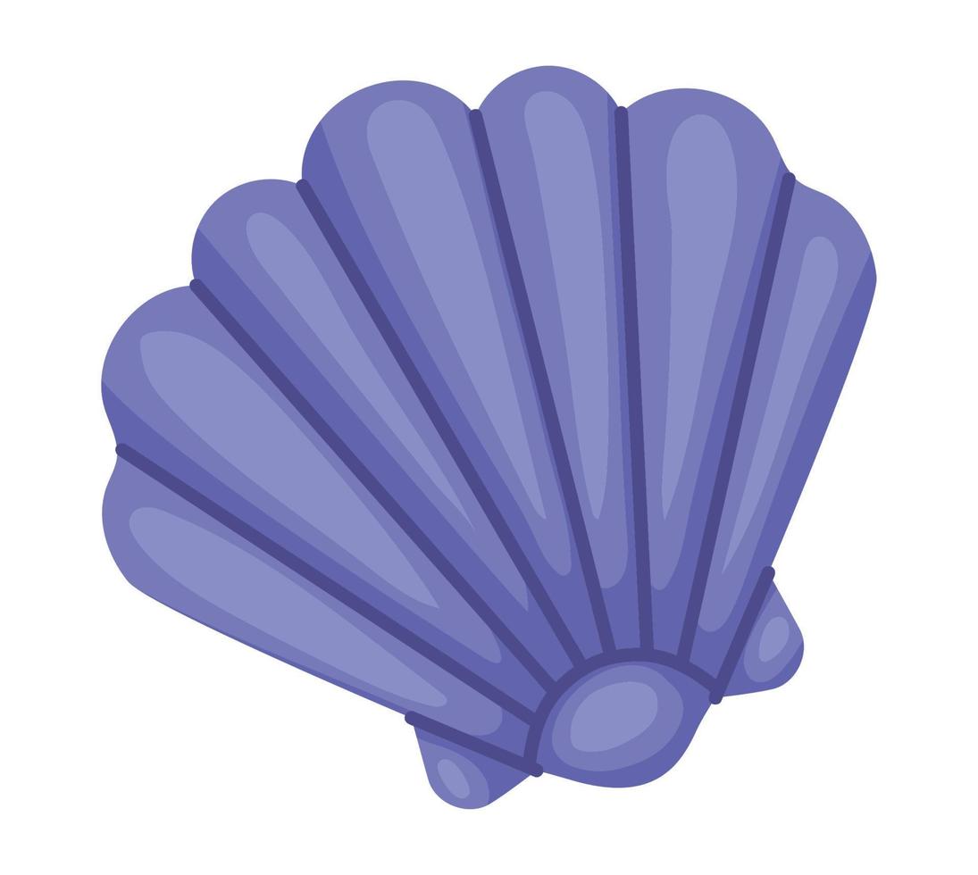 purple conch shell illustration vector