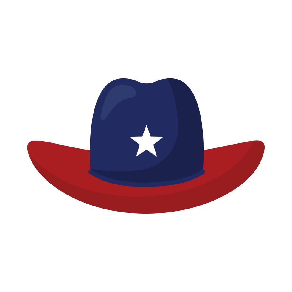 blue cowboy hat vector