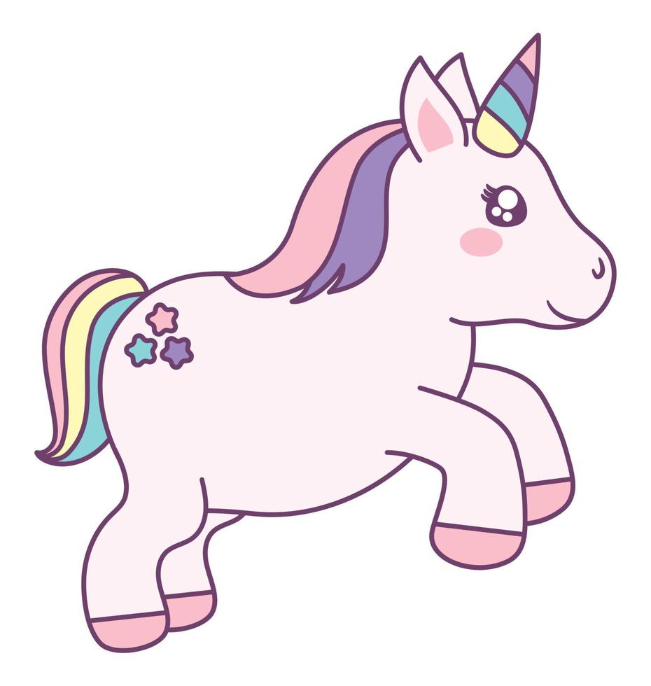 adorable unicorn design vector