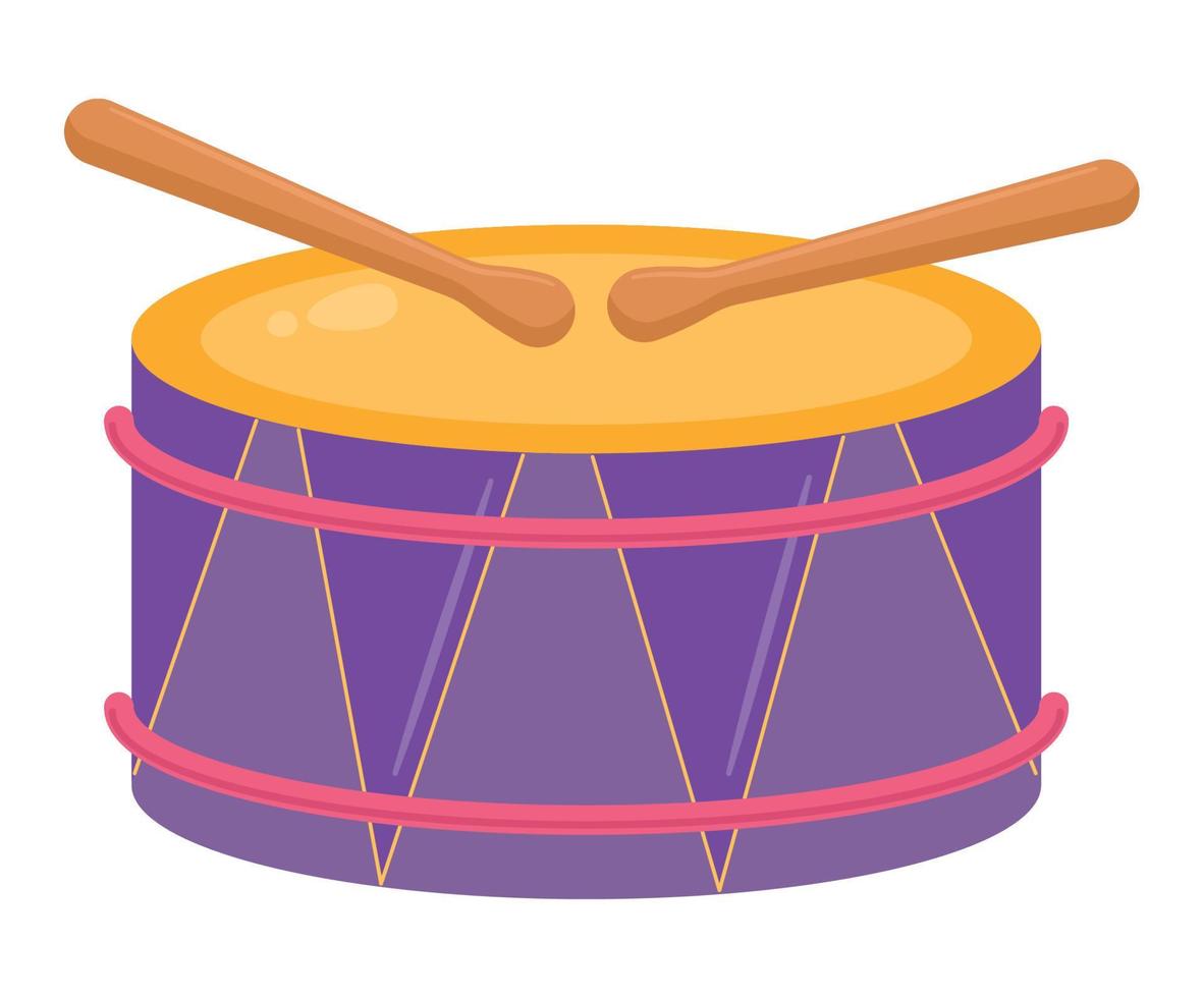 purple drum design vector