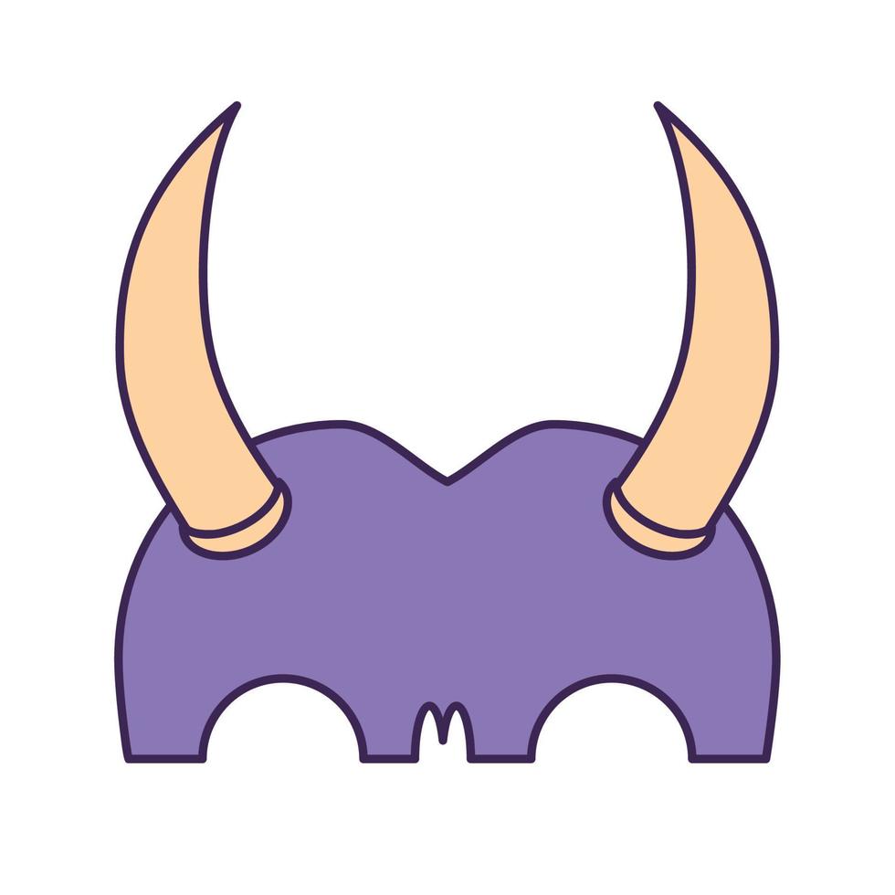 animal head with horns vector