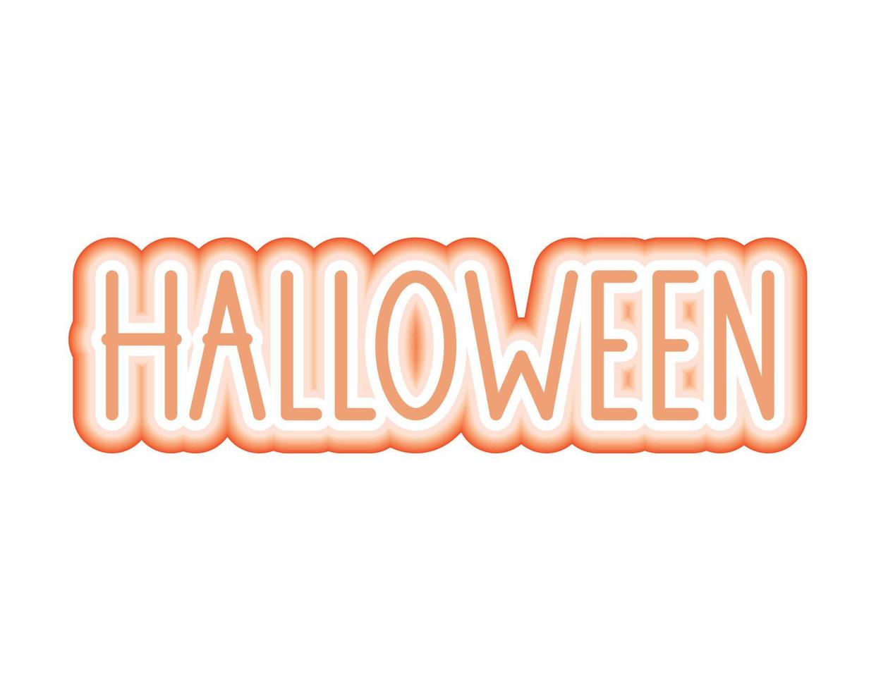 colorful halloween lettering vector