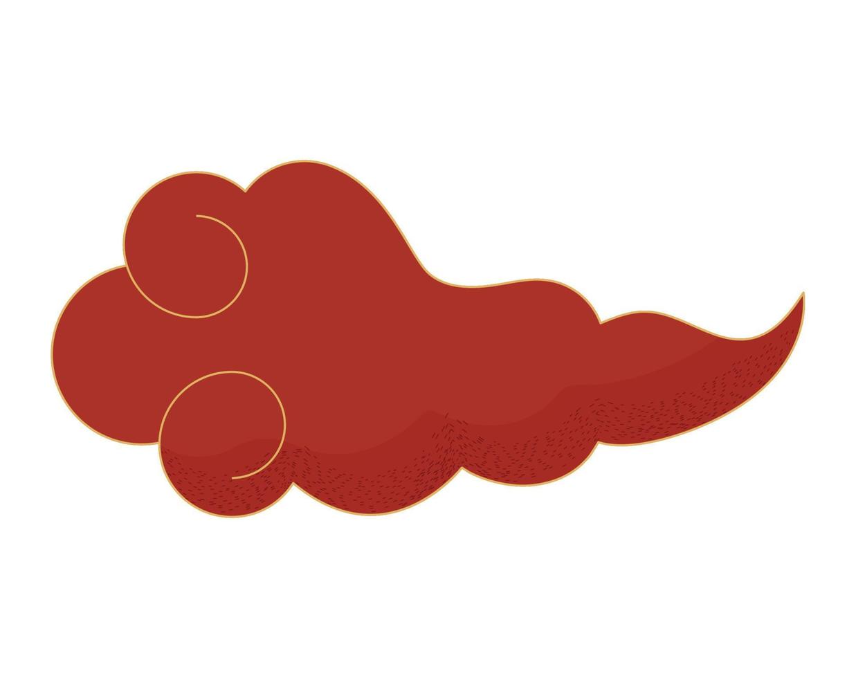 red chinese cloud vector