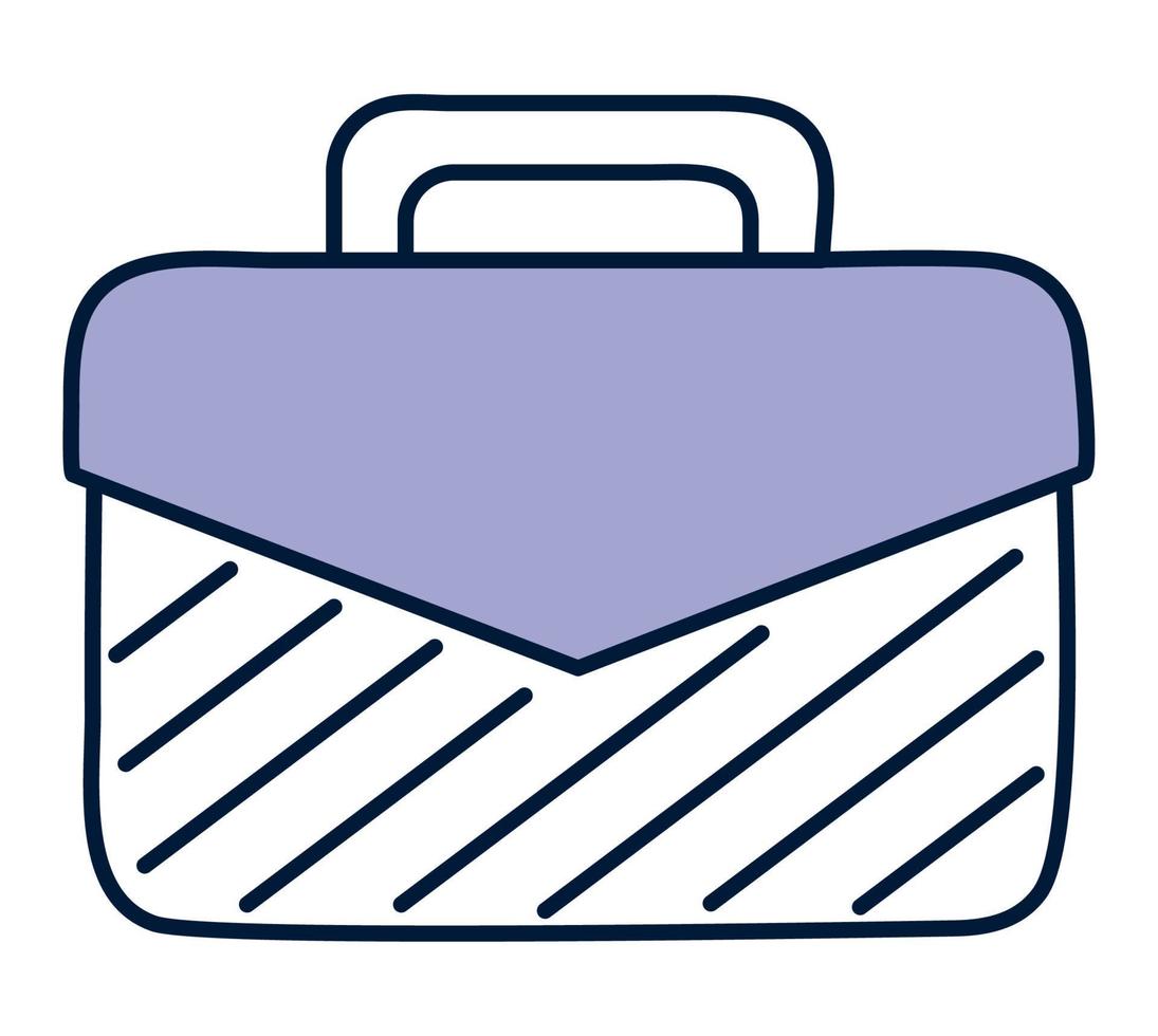 purple briefcase design vector