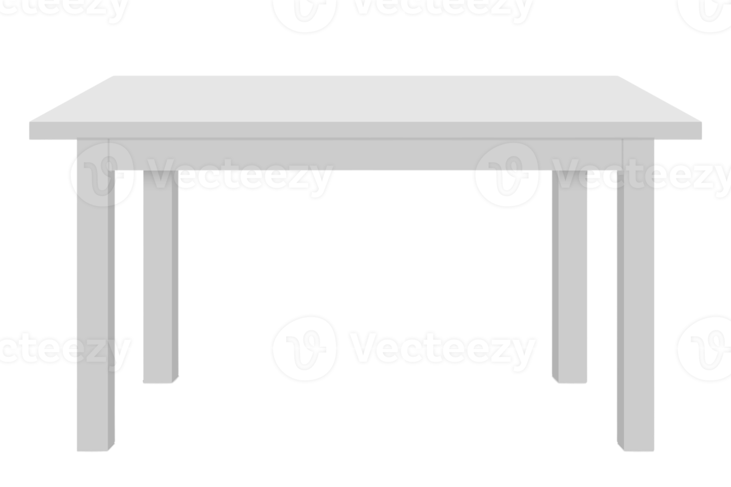 vit tabell isolerat på en transparent bakgrund png