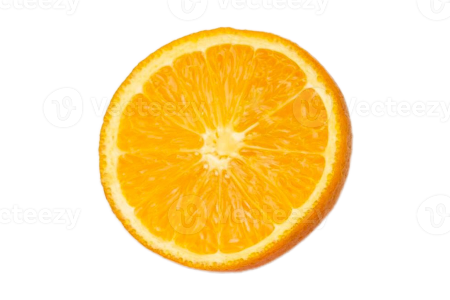 Half orange isolated on a transparent background png