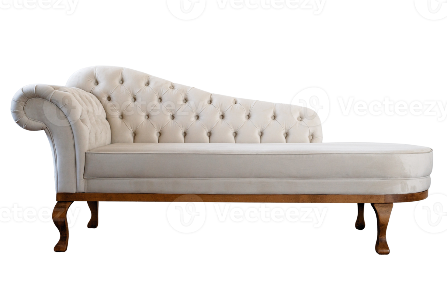 Beige sofa isolated on a transparent background png