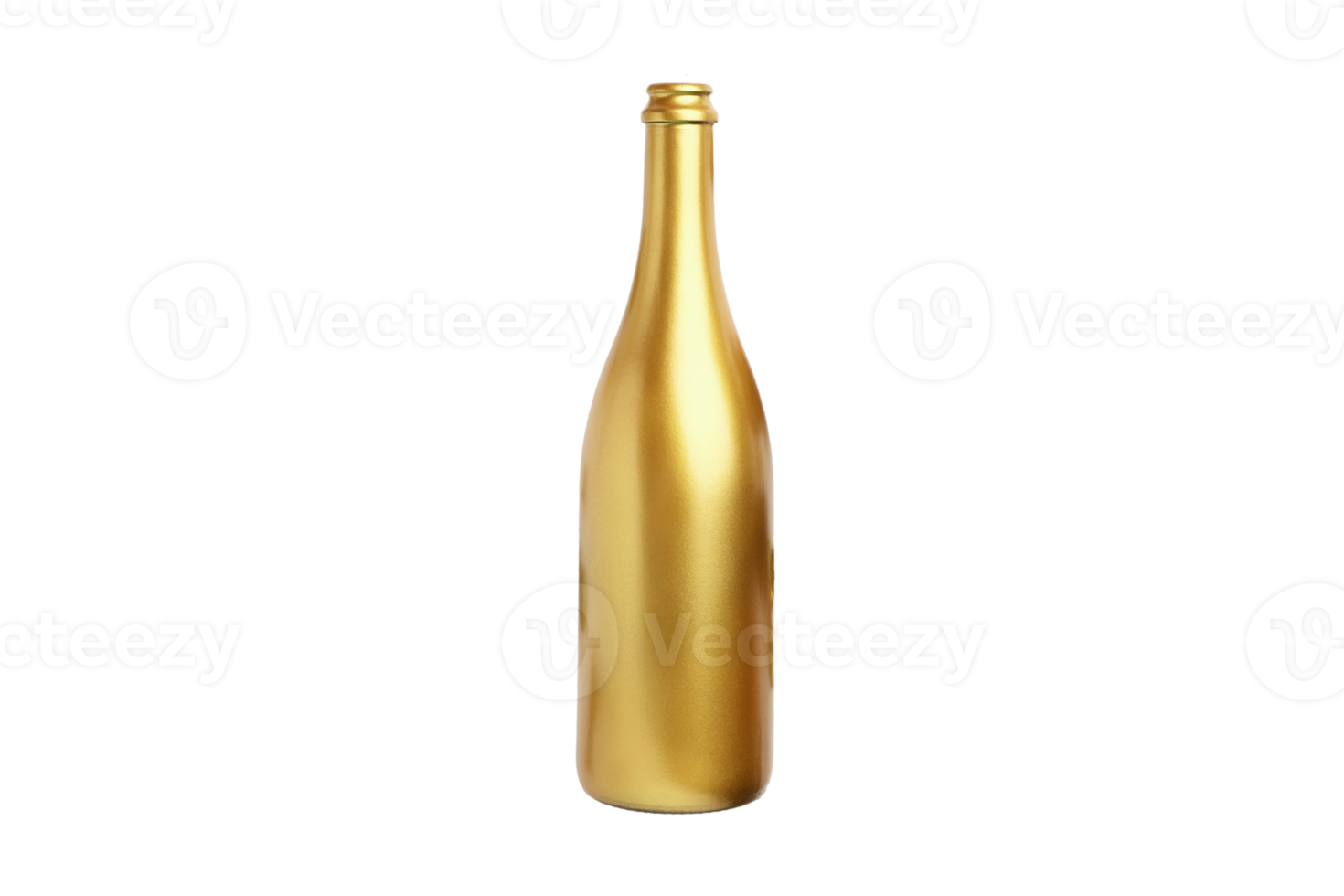 Gold decorative bottle isolated on a transparent background png