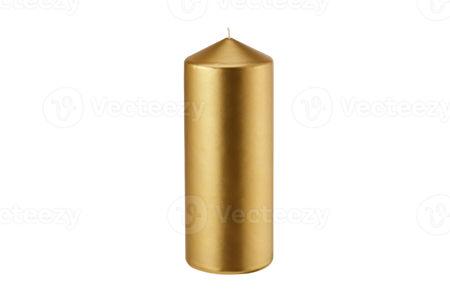 Gold candle isolated on a transparent background png