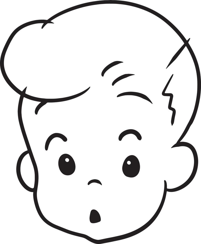 Boy profile cartoon avatar kawaii anime cute illustration clip art