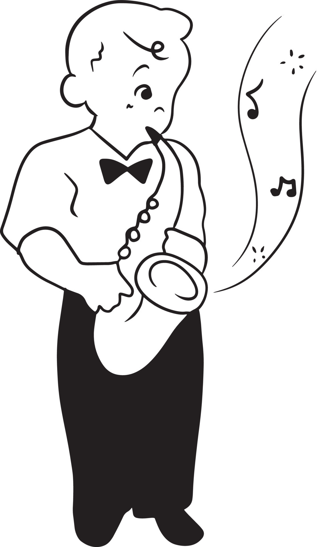 Musician cartoon doodle kawaii anime coloring page cute illustration