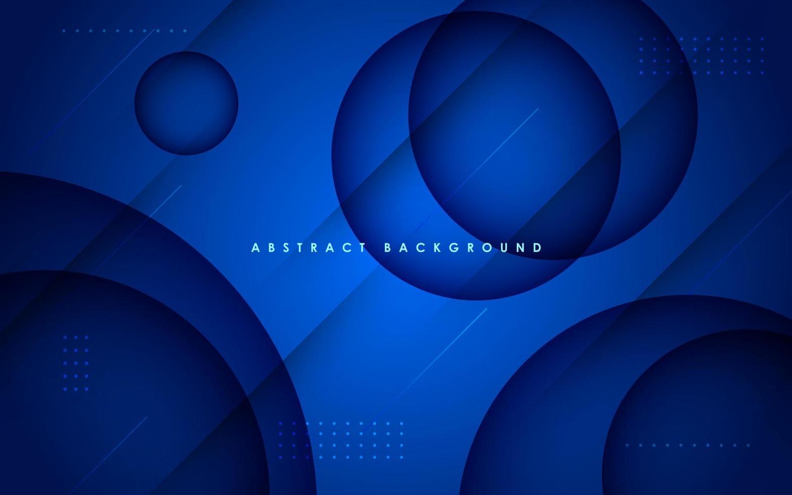 Abstract 3D circle layers blue gradient background. eps10 vector