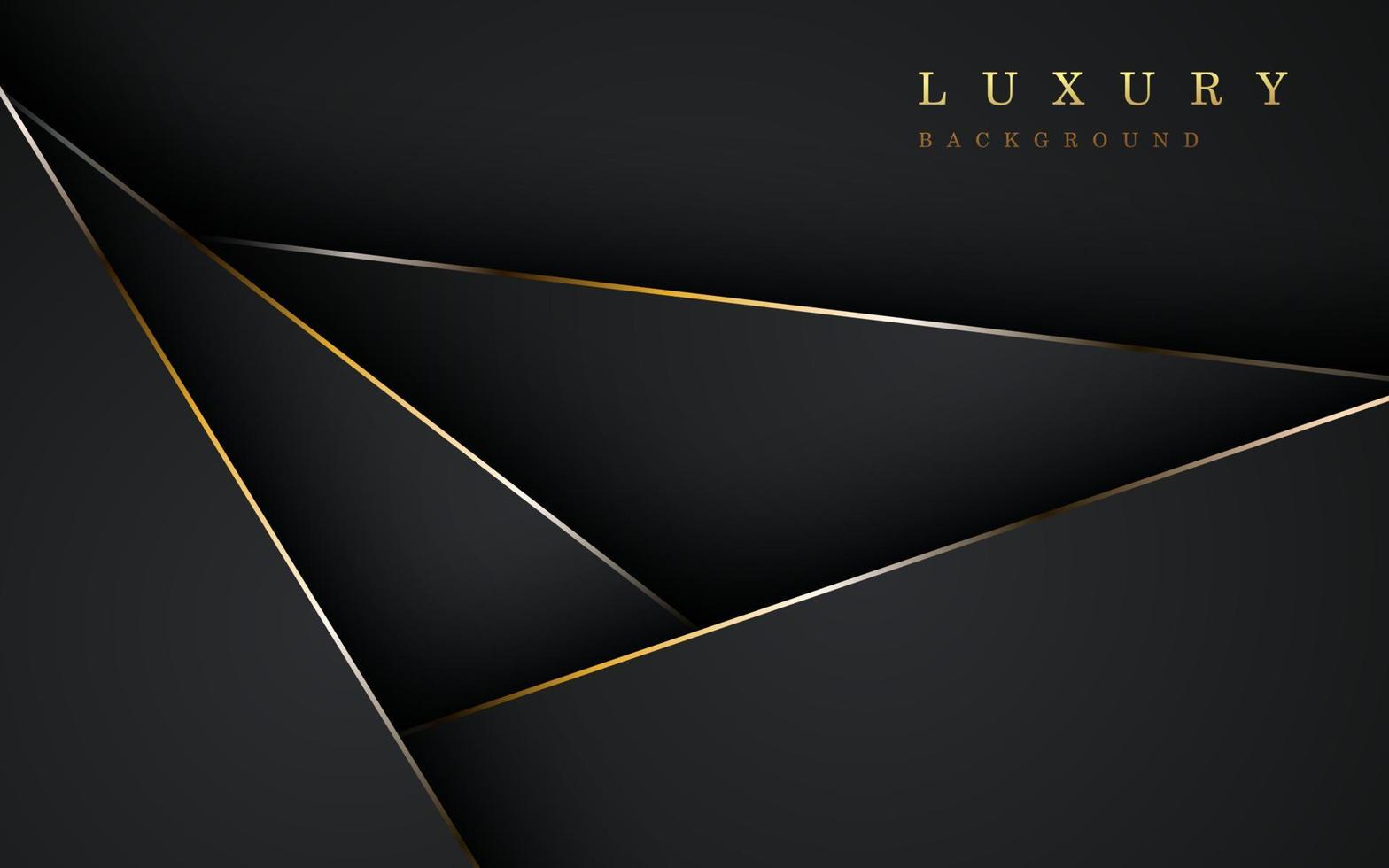 luxurious abstract black gold line overlap layers background. eps10 vector