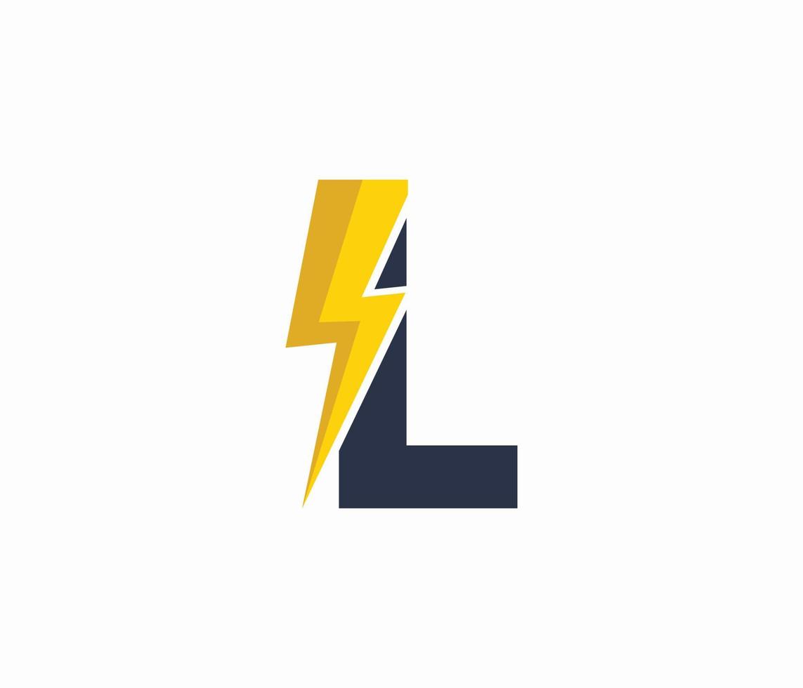 l energía logo o letra l eléctrico logo vector