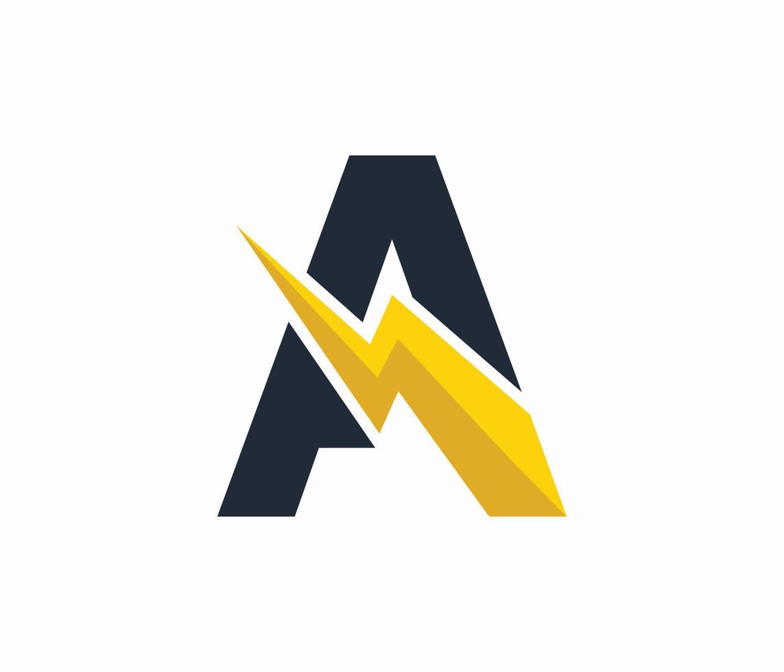 A Energy logo or letter A Electric logo vector