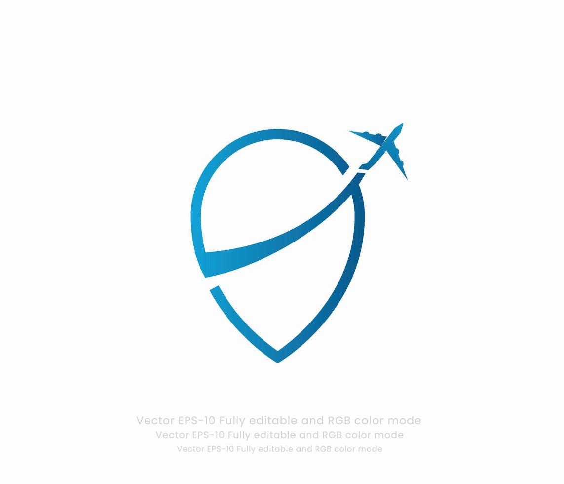 Travel logo, Aircraft logo or traveling logo vector