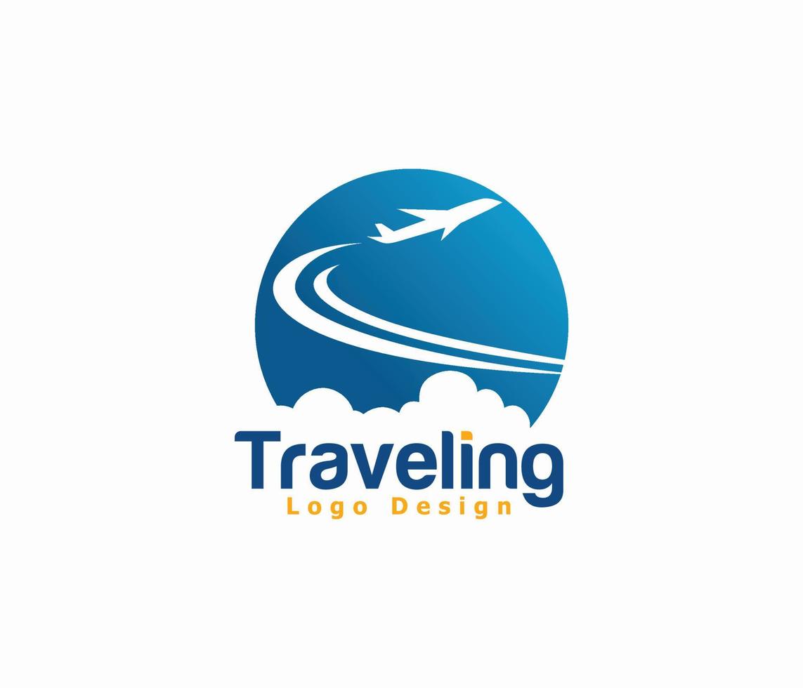 Travel logo or traveling logo vector