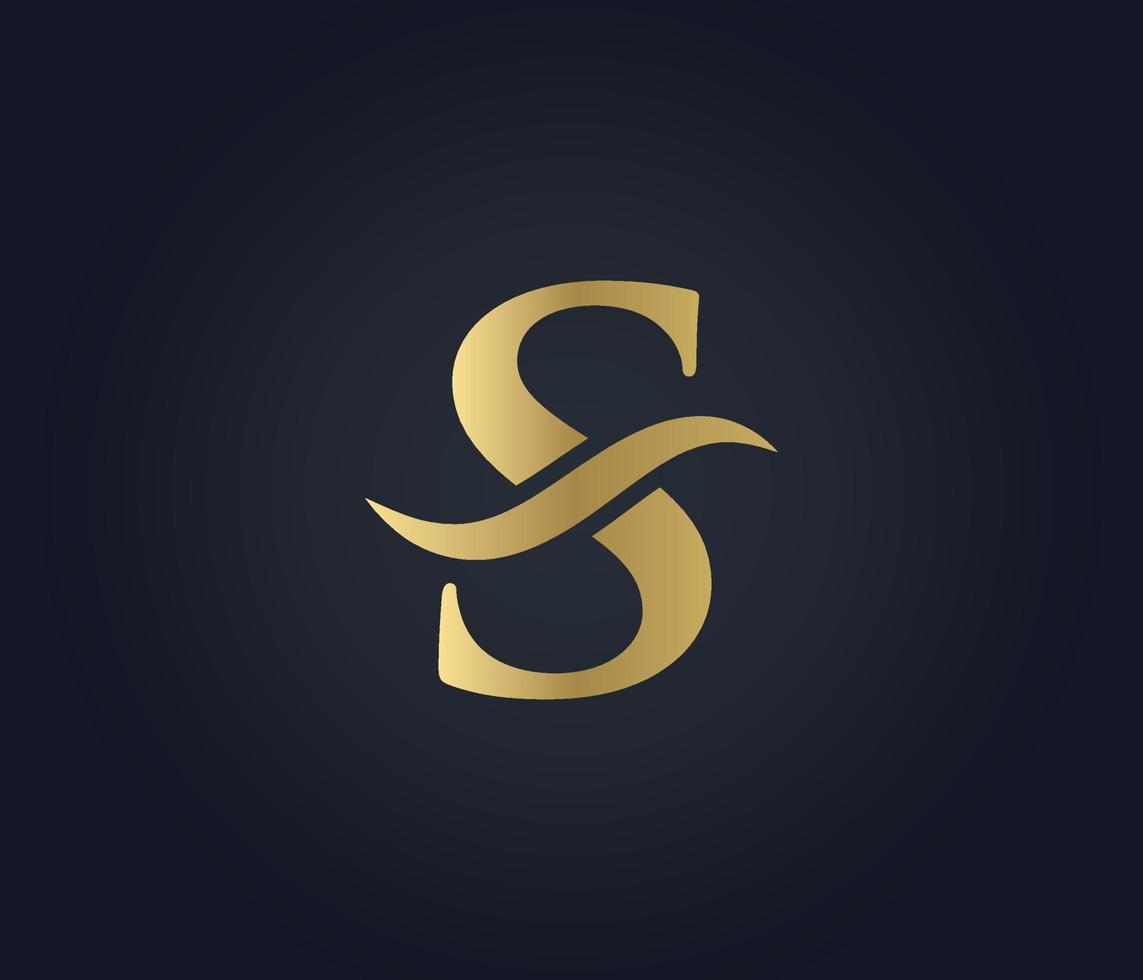 letter S wave sign logo vector
