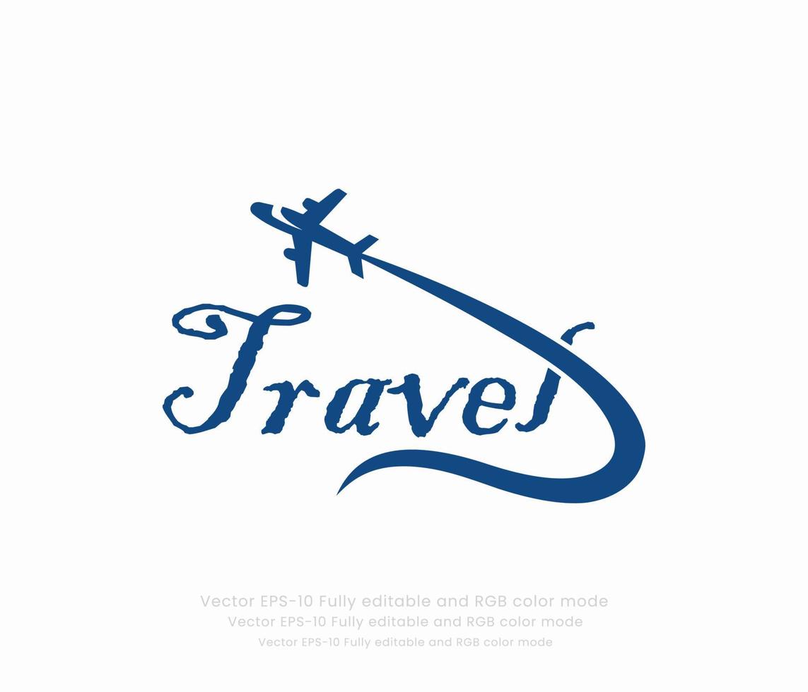 viaje logo, aeronave logo o de viaje logo vector