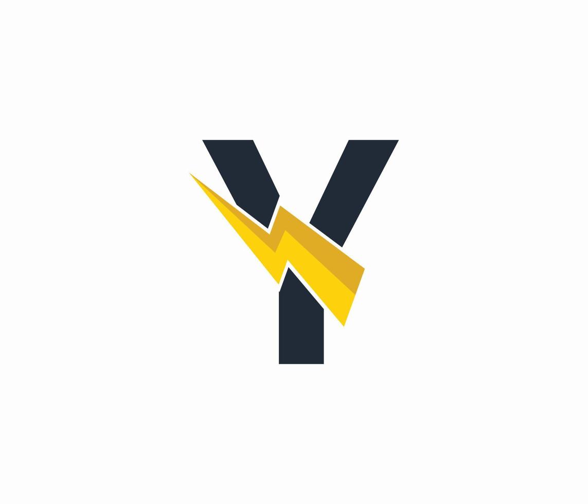 Y Energy logo or letter Y Electric logo vector