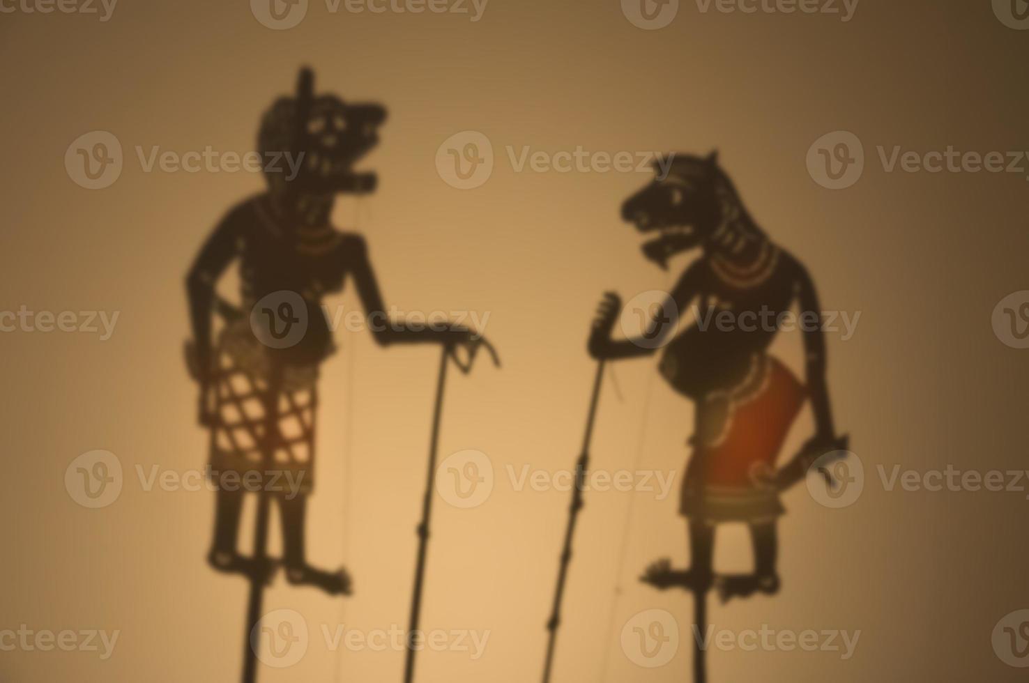 A Traditional Thailand Shadow Puppet Show,Traditional  shadow puppet. Shadow play has a long history in thailand photo