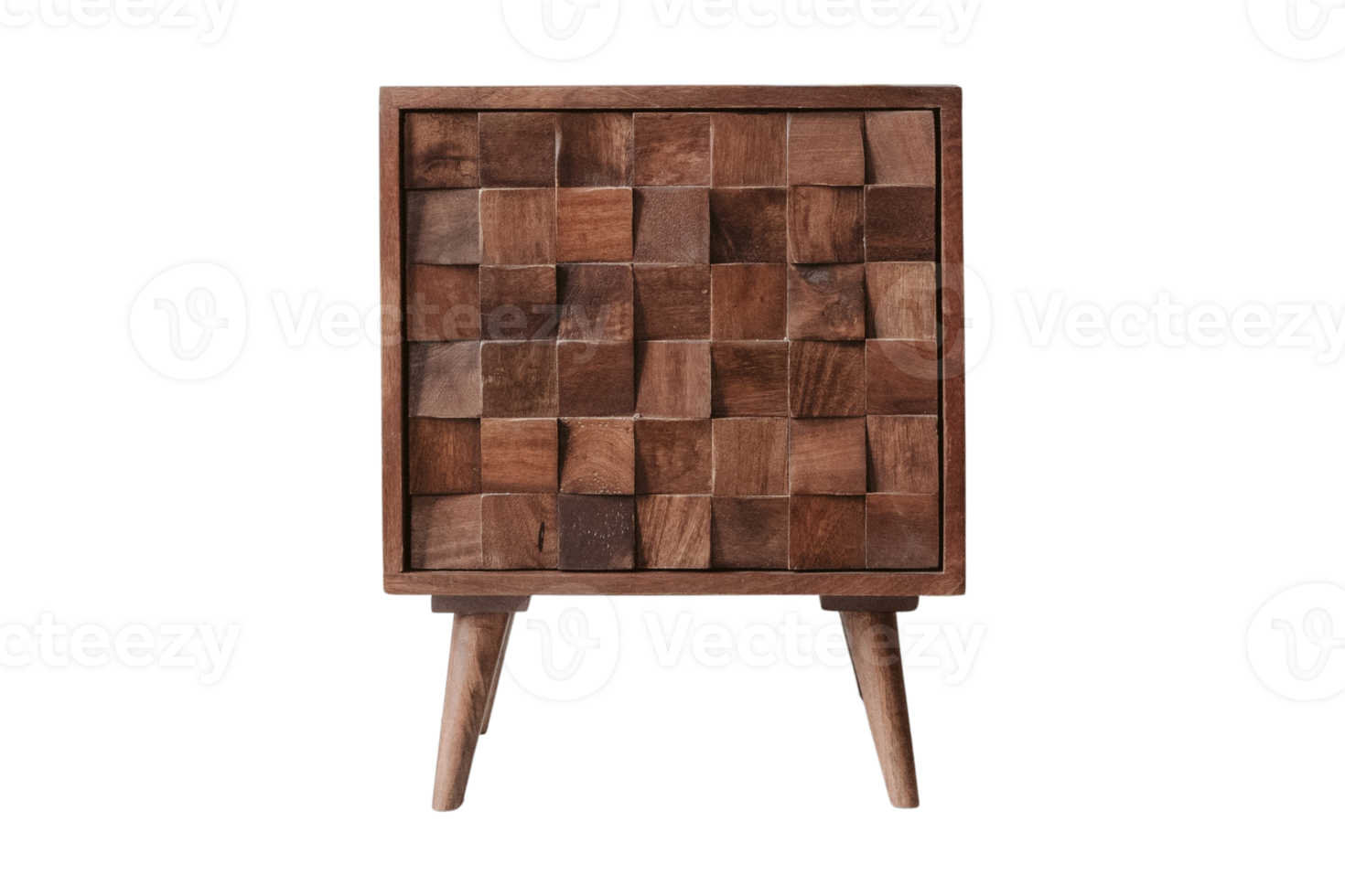 Brown side table isolated on a transparent background png