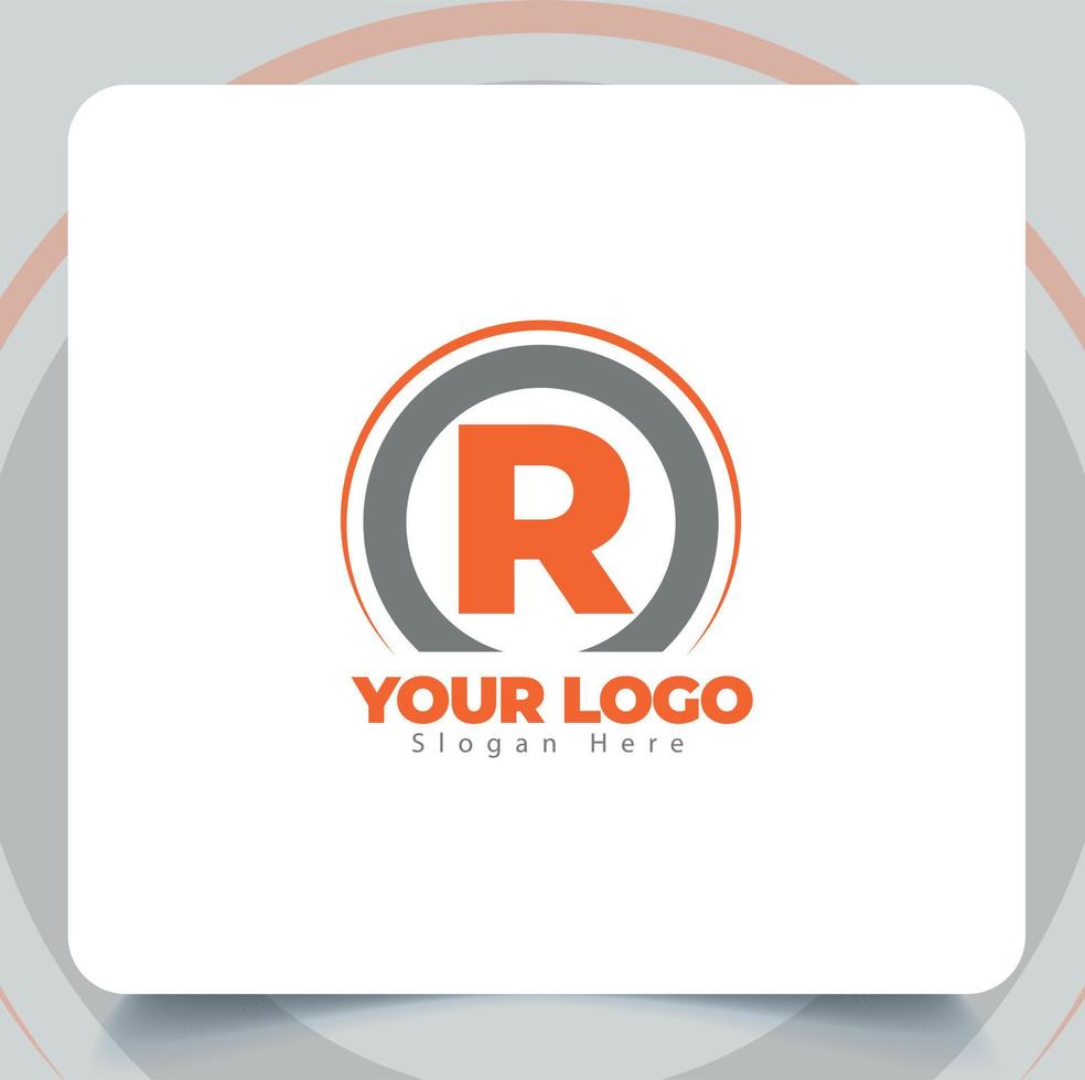 Letter R Logo Design Template Branding And Two Color, Creative Custom Premium Vector. Modern Creative Hi-Quality Minimal Digital Business Letter R Logo Template. vector