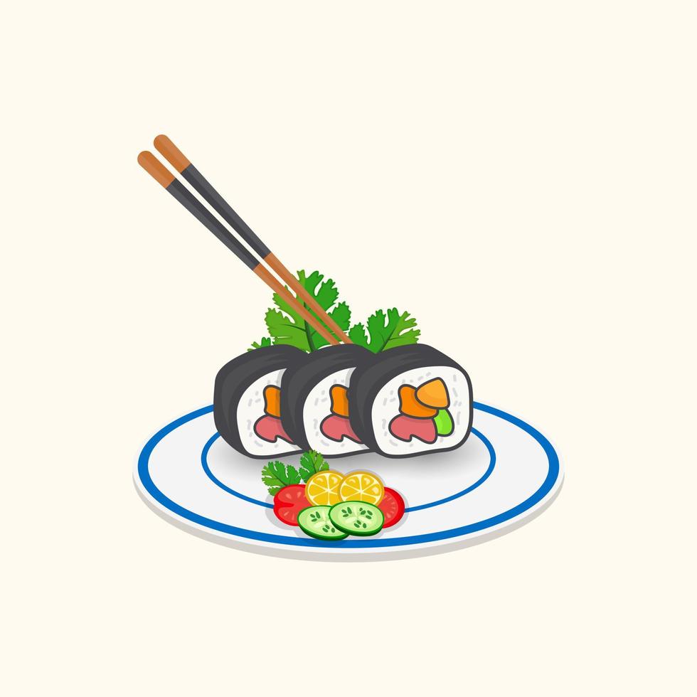 Sushi Vector Asian Food Set, Clip Art Vector And  Rolls And Black Color With Premium Vector. Creative Hi-Quality Unique Sushi Clip Art Vector.