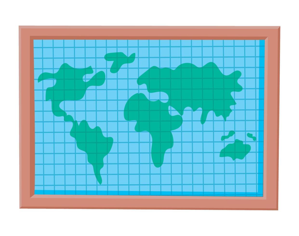 blackboard with world map vector