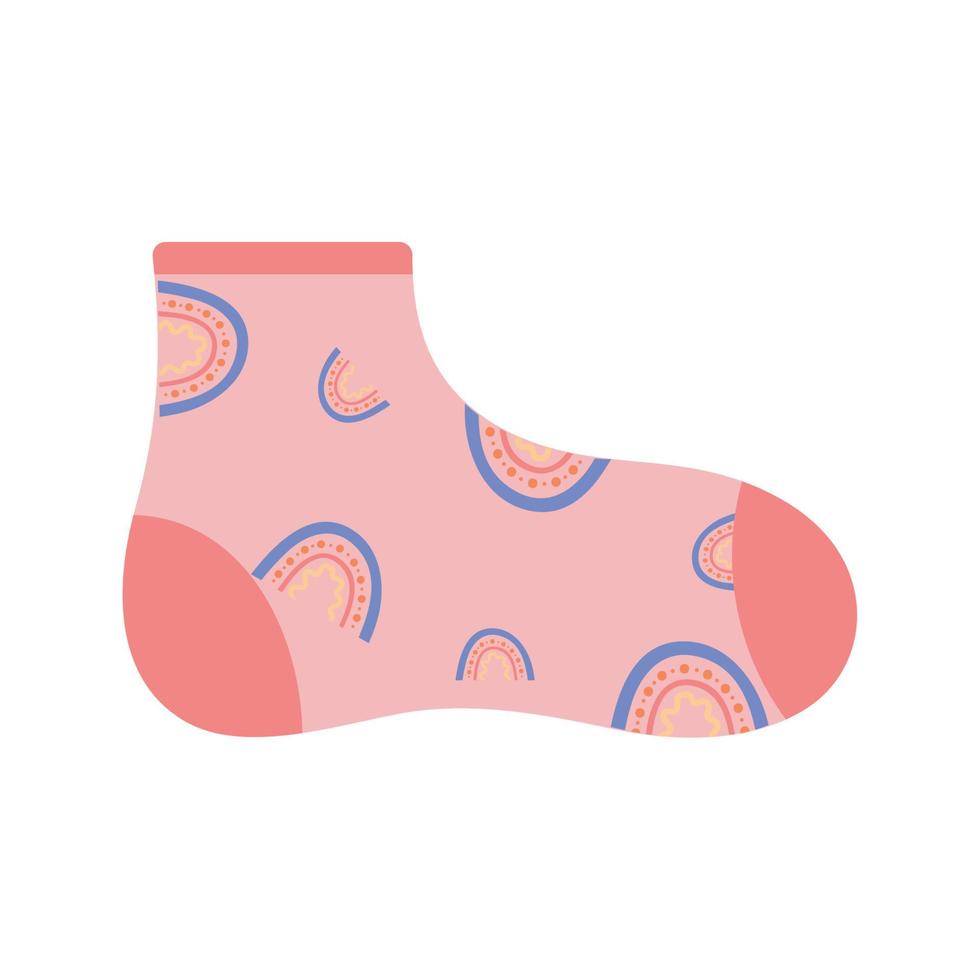 pink sock design vector