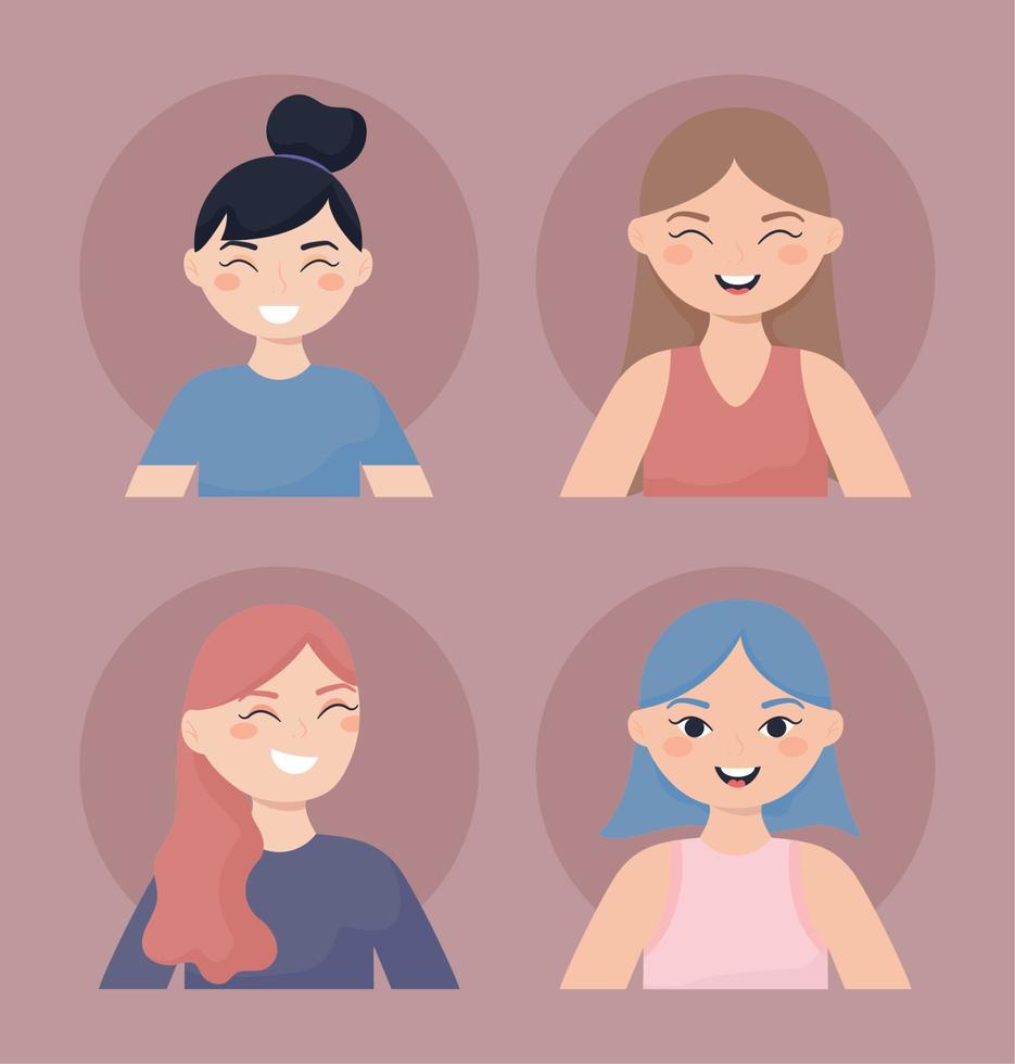 happy persons group vector