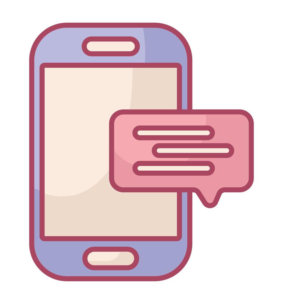 smartphone with talk bubble vector