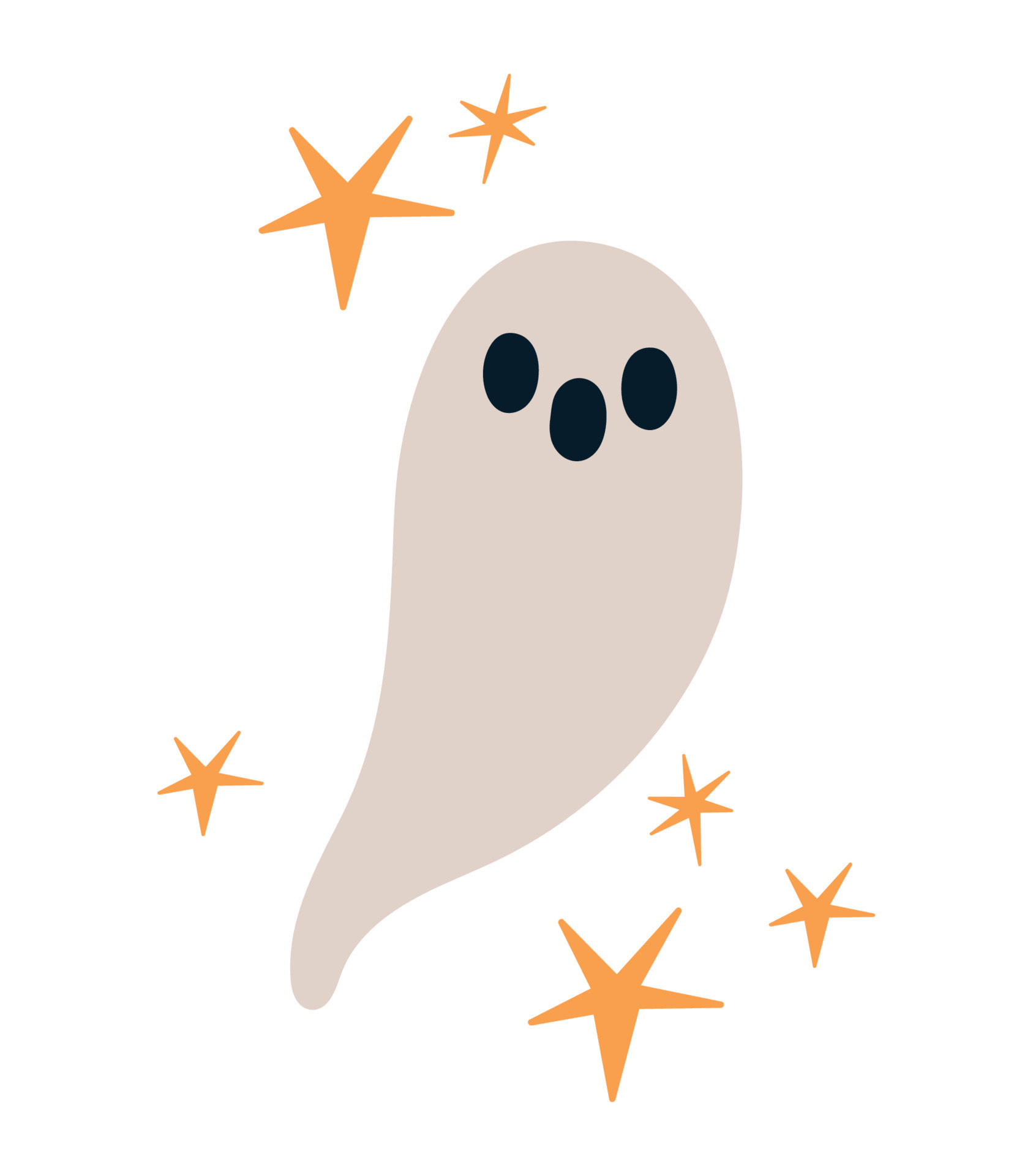 ghost with stars 21397904 Vector Art at Vecteezy