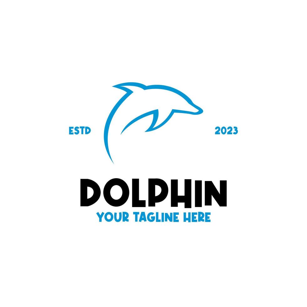 Vector dolphin logo design illustration idea