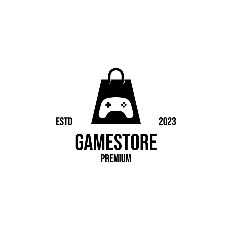 Vector game store logo design illustration idea