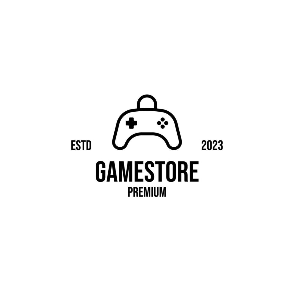 Vector game store logo design illustration idea